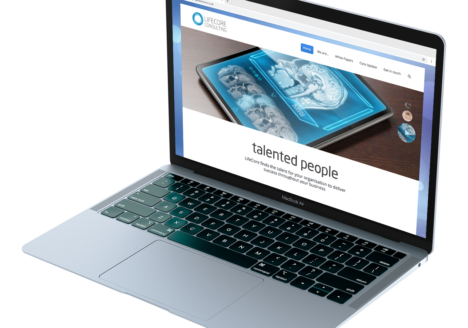 Lifecore Consulting Laptop Banner Mockup Mobile